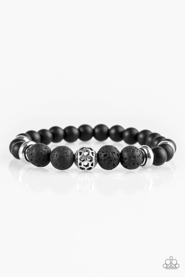 Pulsera Paparazzi ~ De buen carácter - Negra