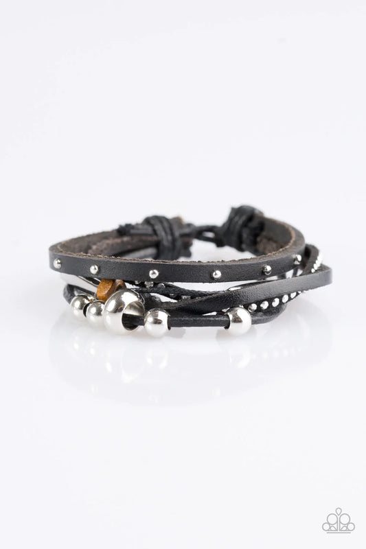 Paparazzi Bracelet ~ Long Road Home - Black