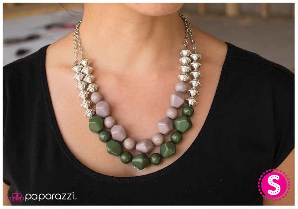 Paparazzi Necklace ~ From the Ground Up - Green