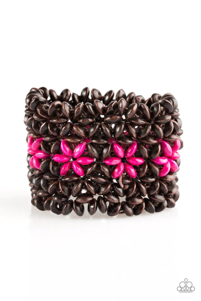 Paparazzi Bracelet ~ Bahama Babe - Pink