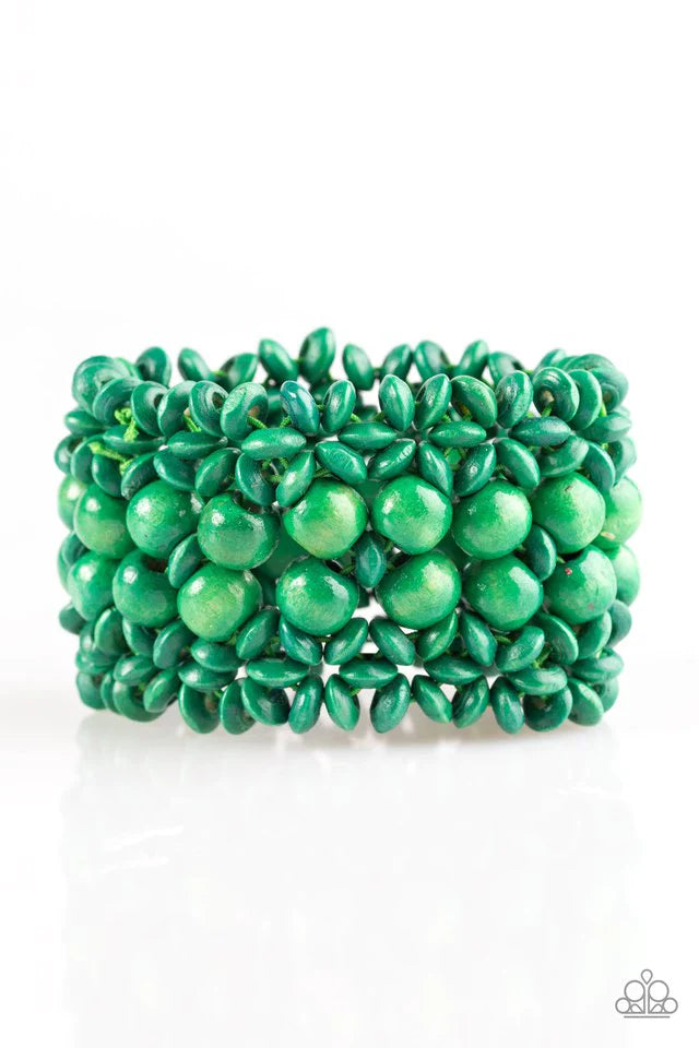 Pulsera Paparazzi ~ Felicidad tropical - Verde