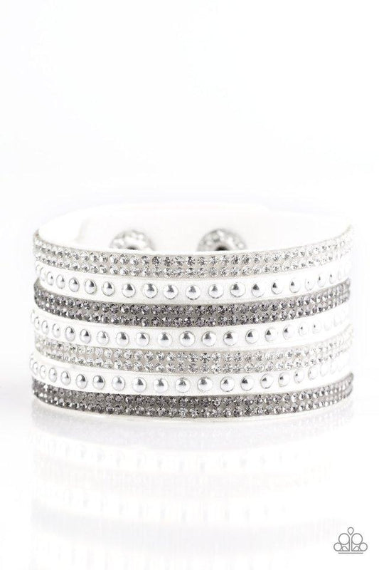 Paparazzi Bracelet ~ Victory Shine - White