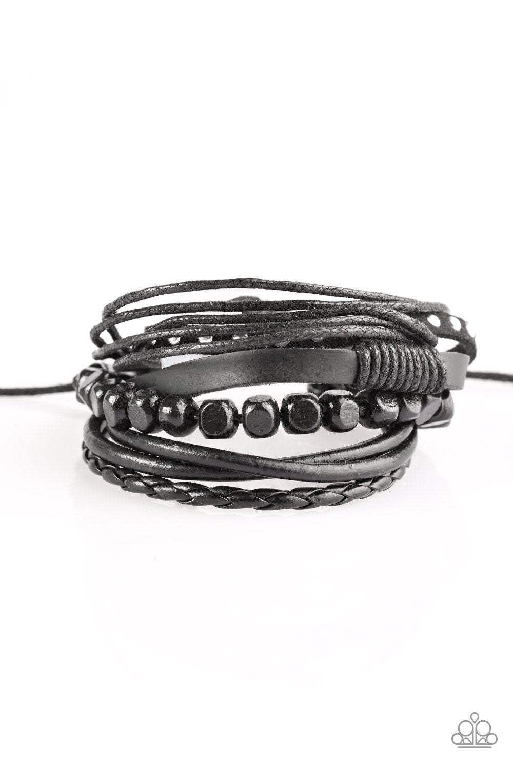 Pulsera Paparazzi ~ Timber Trek - Negro