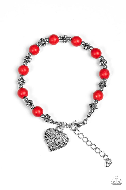 Pulsera Paparazzi ~ Rompecorazones del desierto - Rojo