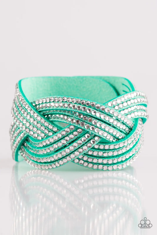 Pulsera Paparazzi ~ Big City Shimmer - Verde