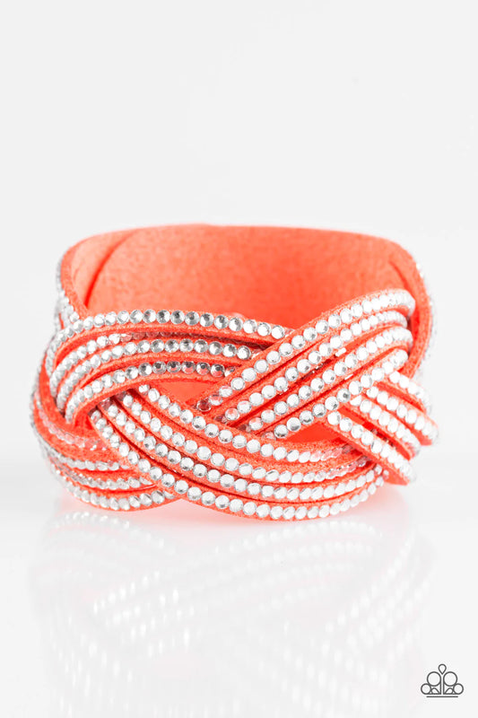 Pulsera Paparazzi ~ Big City Shimmer - Naranja