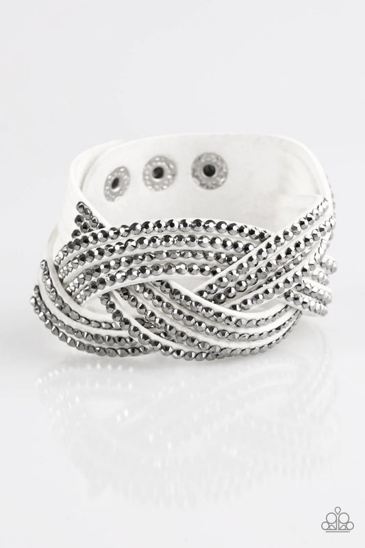 Paparazzi Bracelet ~ Top Class Chic - White