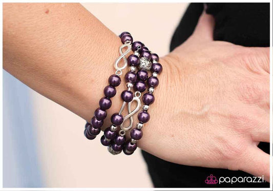 Paparazzi Bracelet ~ Always and FOURever - Purple