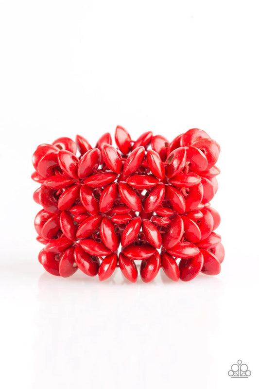 Pulsera Paparazzi ~ Hawaii Haven - Rojo