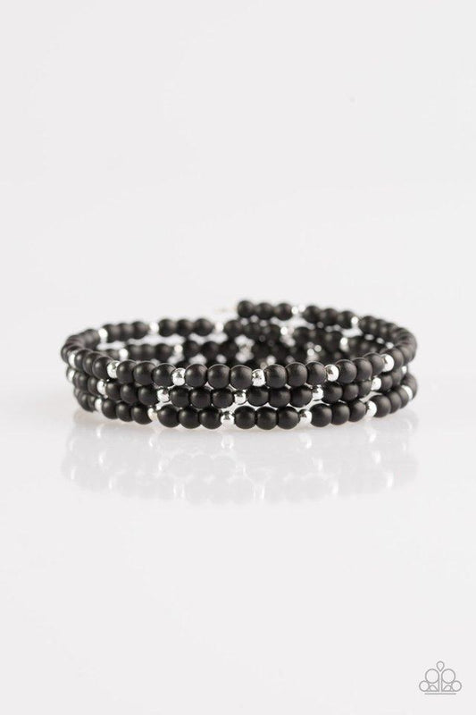 Pulsera Paparazzi ~ Stone Paradise - Negro