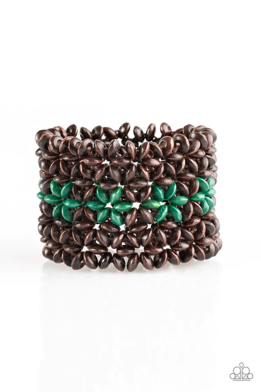 Pulsera Paparazzi ~ Bahama Babe - Verde