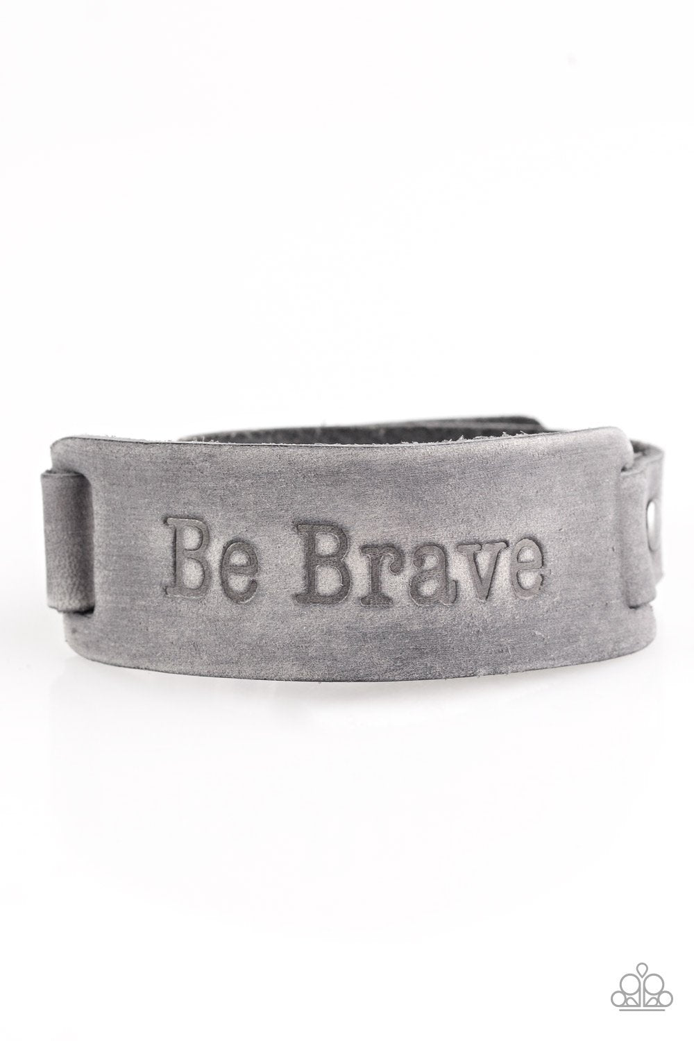 Paparazzi Bracelet ~ Put On A Brave Face - Silver