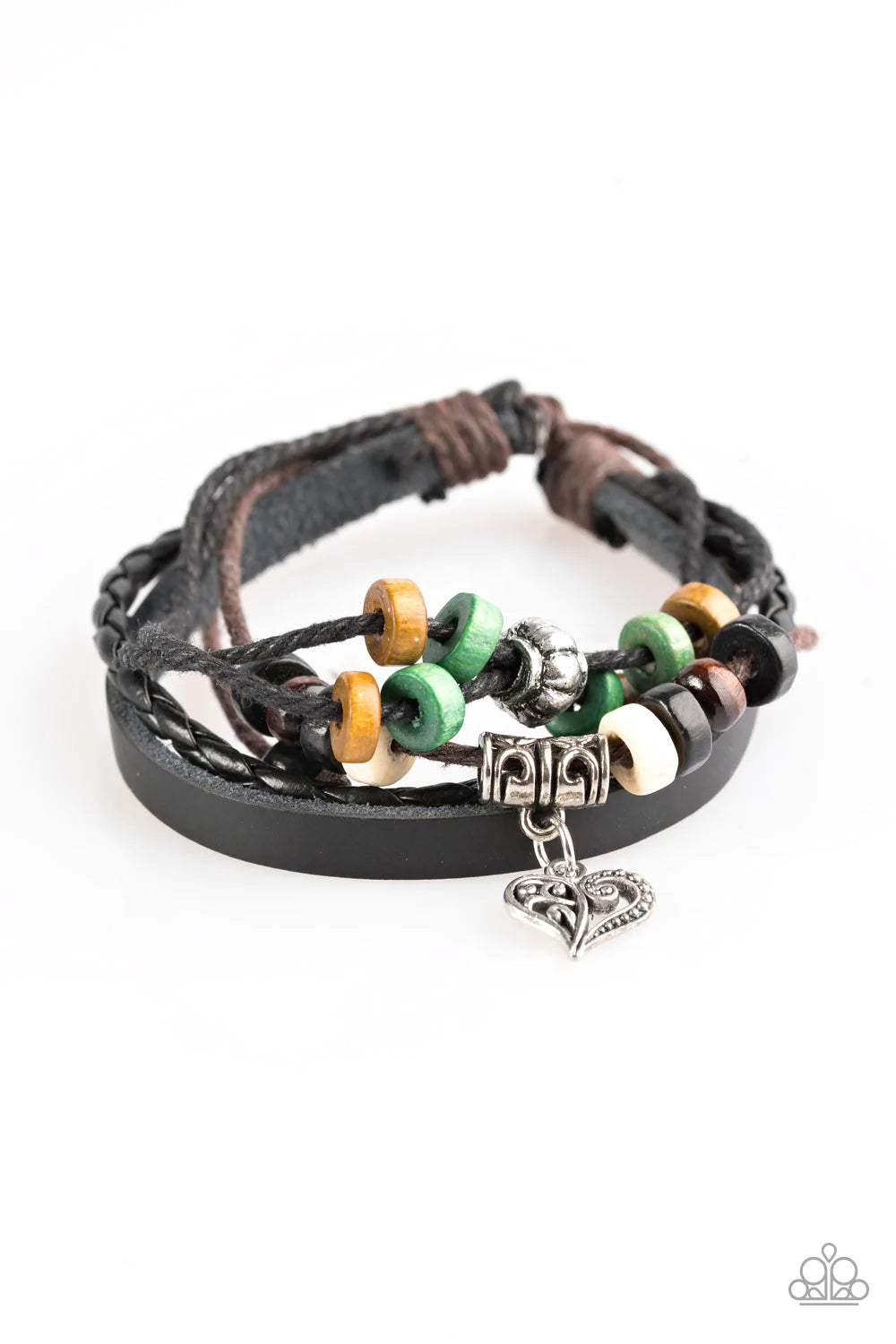 Pulsera Paparazzi ~ Corazón del desierto - Verde