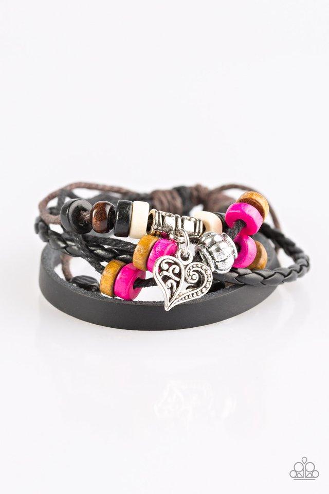 Pulsera Paparazzi ~ Corazón del desierto - Rosa