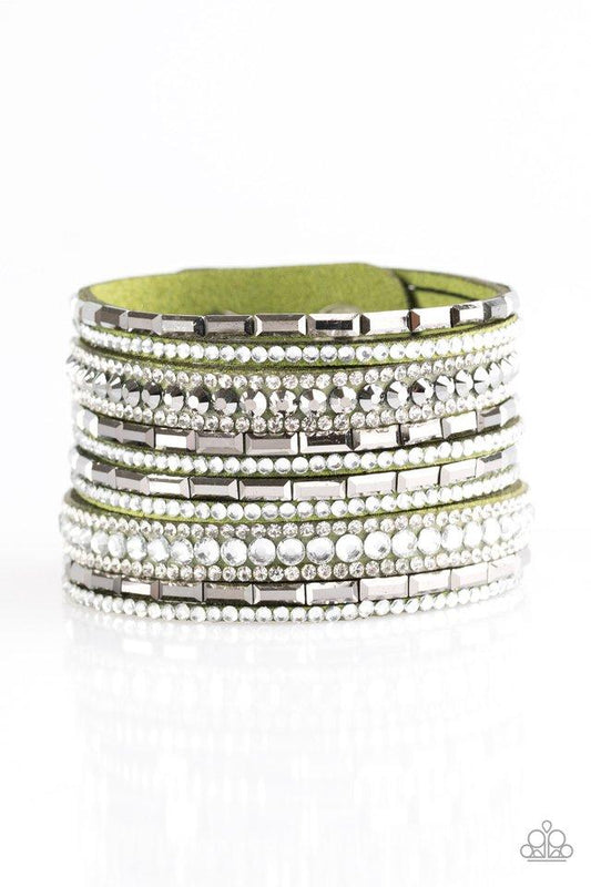 Pulsera Paparazzi ~ Wham Bam Glam - Verde