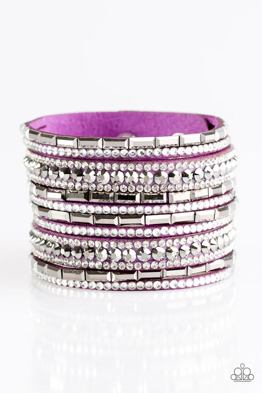 Pulsera Paparazzi ~ Wham Bam Glam - Púrpura