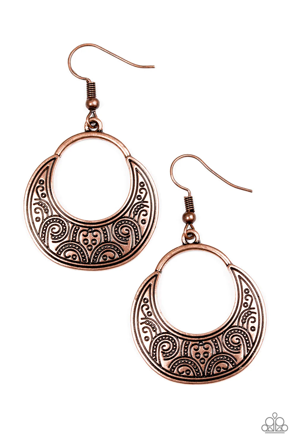 Paparazzi Earring ~ Noble Native - Copper