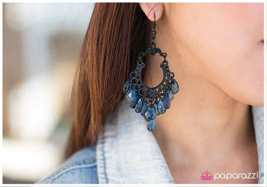 Pendiente Paparazzi ~ Drop It! - Azul