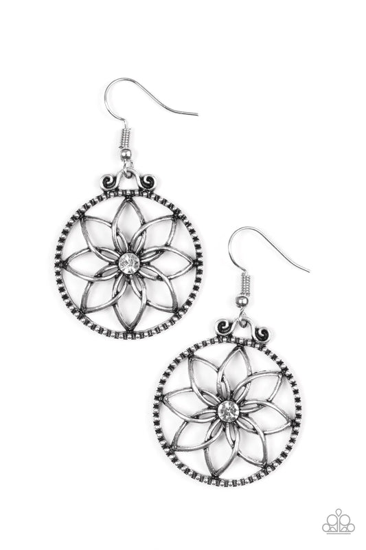 Paparazzi Earring ~ Bloom Bloom - White