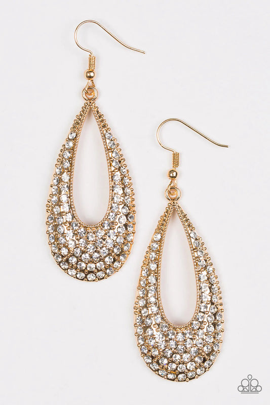 Paparazzi Earring ~ Big-Time Spender - Gold
