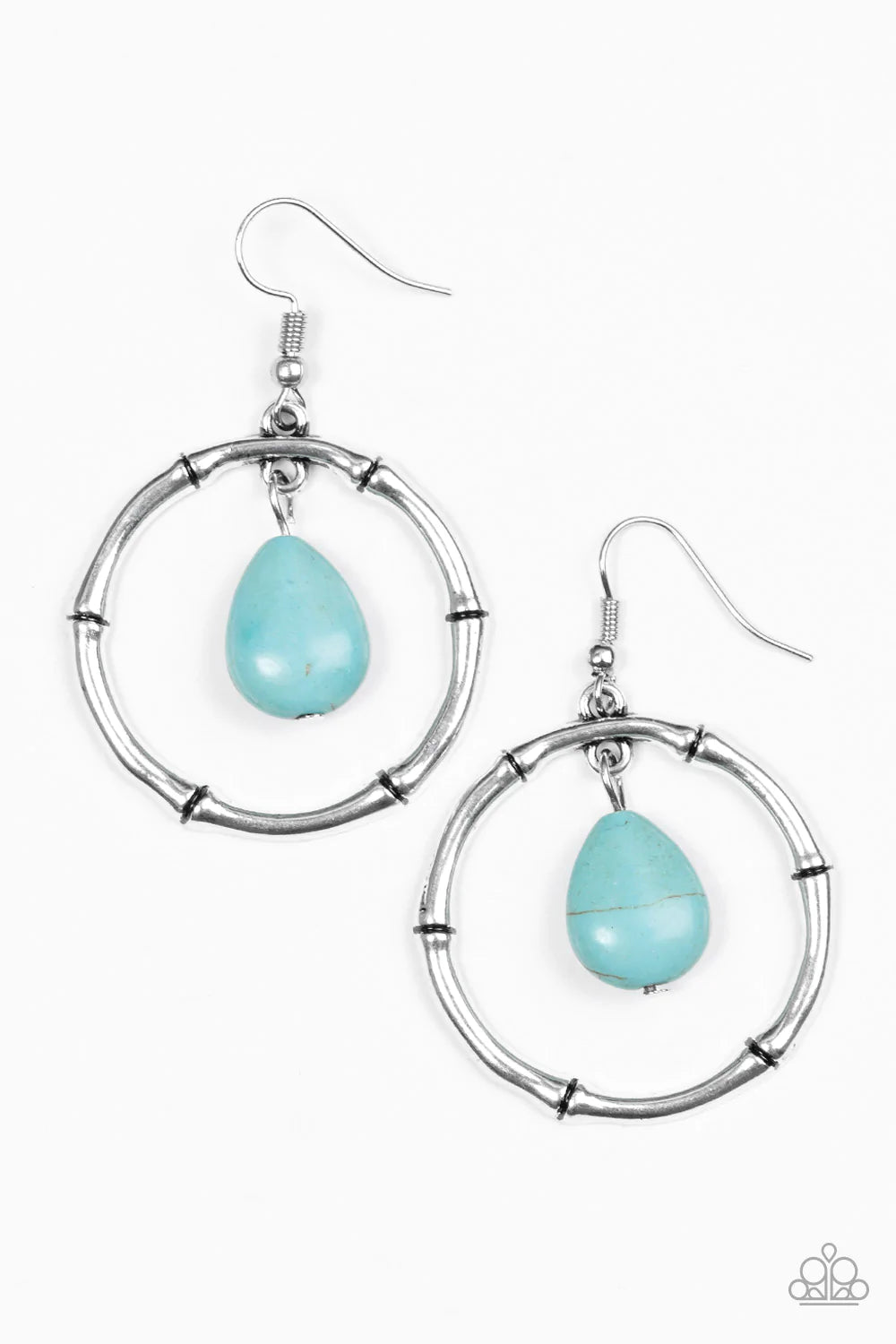 Paparazzi Earring ~ Stone Style - Blue