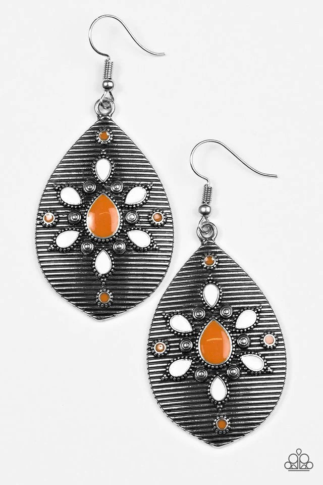 Paparazzi Earring ~ Sedona Sun - Orange