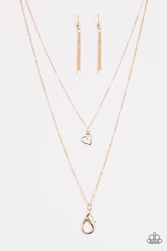 Paparazzi Necklace ~ A Work Of HEART - Gold