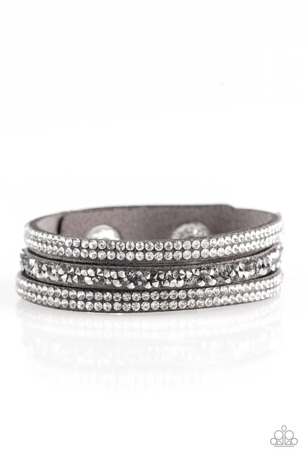 Paparazzi Bracelet ~ Mega Glam - Silver