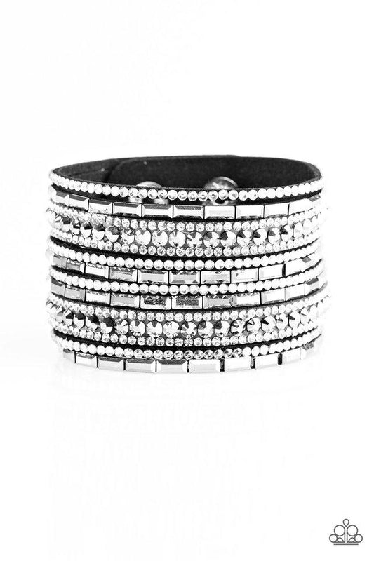 Paparazzi Bracelet ~ Wham Bam Glam - Black/White