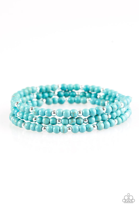 Paparazzi Bracelet ~ Stone Paradise - Blue