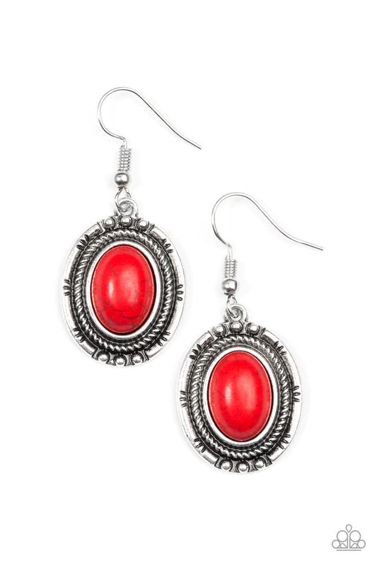 Paparazzi Earring ~ Shifting Sands - Red