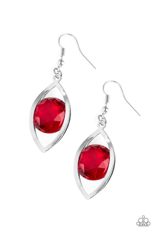 Paparazzi Earring ~ Your Eyes Only - Red