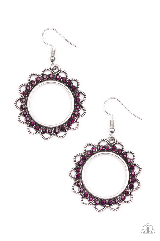 Paparazzi Earring ~ Bring Your Tambourine - Purple