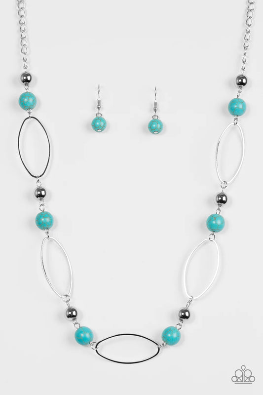 Collar Paparazzi ~ Piedras simples - Azul