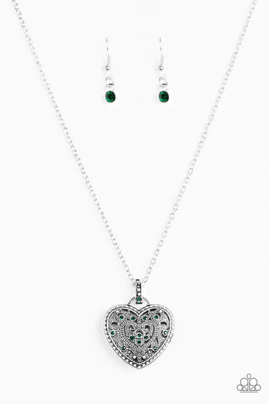 Paparazzi Necklace ~ Charmingly Casanova - Green