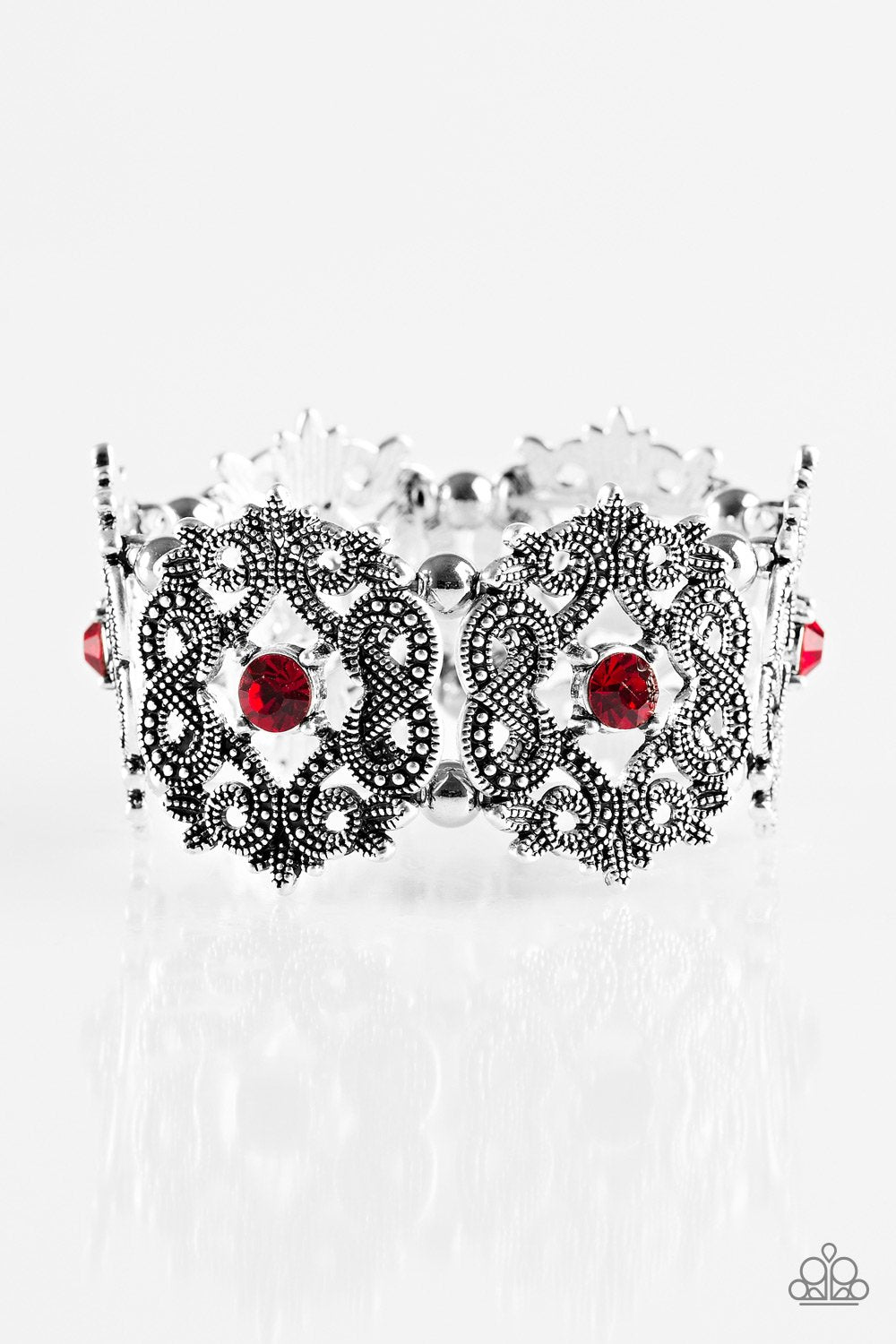 Paparazzi Bracelet ~ EMPRESS-ive Shimmer - Red