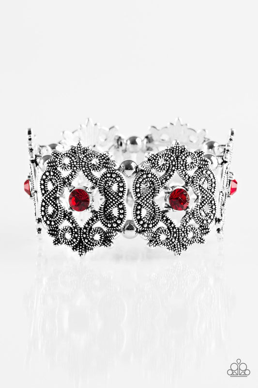 Pulsera Paparazzi ~ EMPRESS-ive Shimmer - Rojo