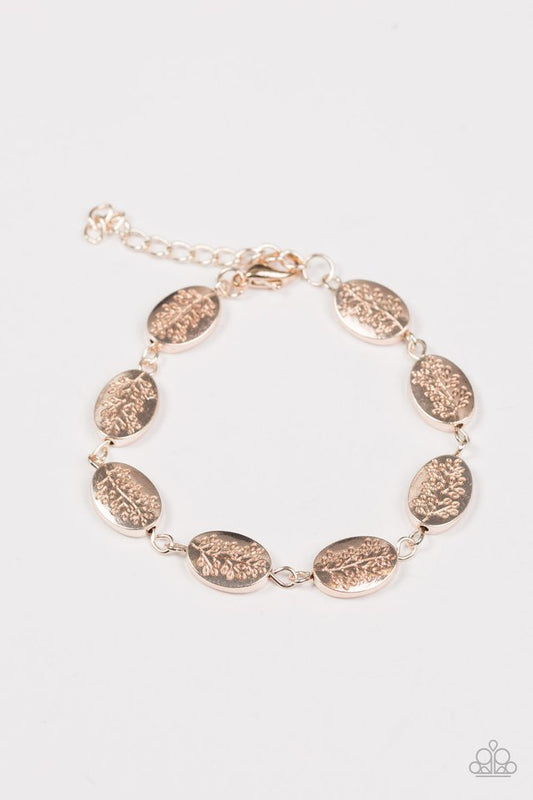 Paparazzi Bracelet ~ Good Things Come In TREES - Rose Gold
