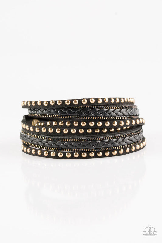 Pulsera Paparazzi ~ Bossy Bombshell - Negro