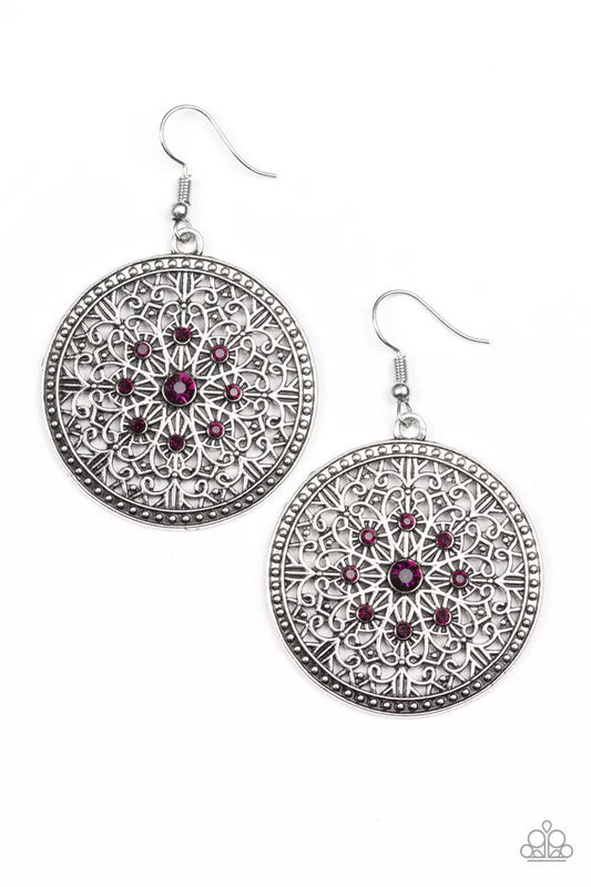 Paparazzi Earring ~ Catch A Chill - Purple