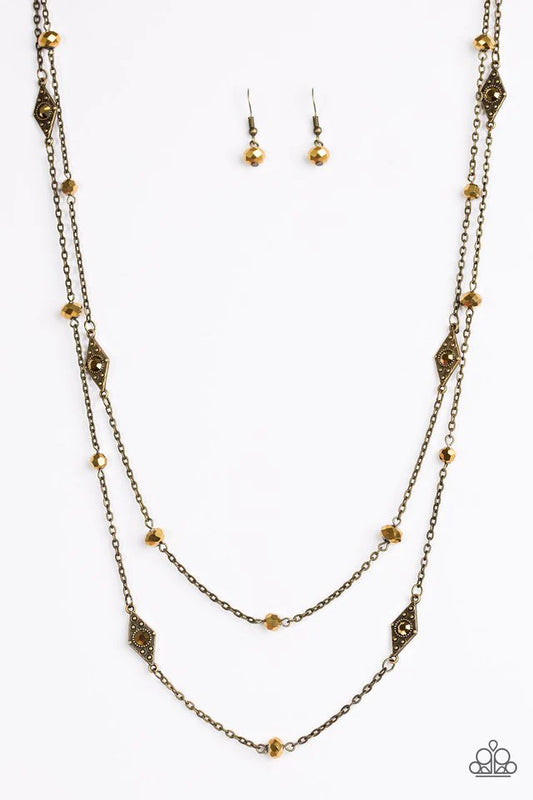 Paparazzi Necklace ~ All Glam, All The Time - Brass