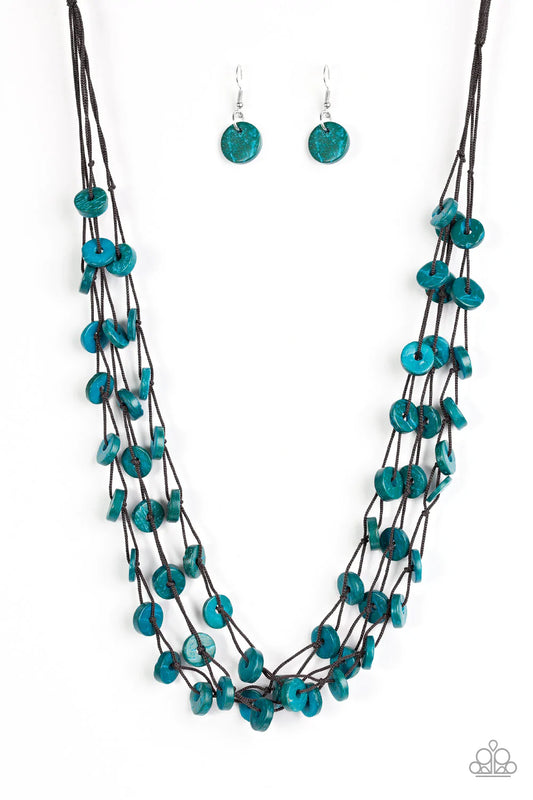 Paparazzi Necklace ~ Hoppin Honolulu - Blue