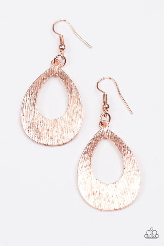 Paparazzi Earring ~ Been There, SHEEN That - Copper