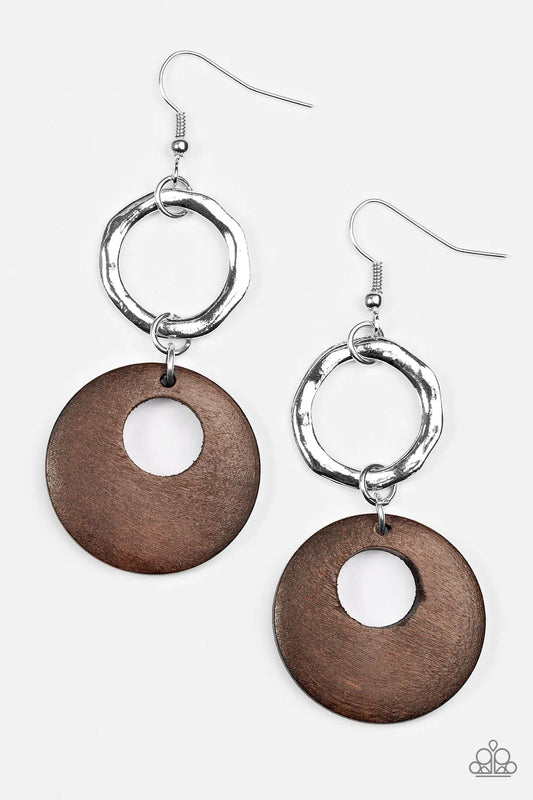 Paparazzi Earring ~ Boho Breeze - Brown