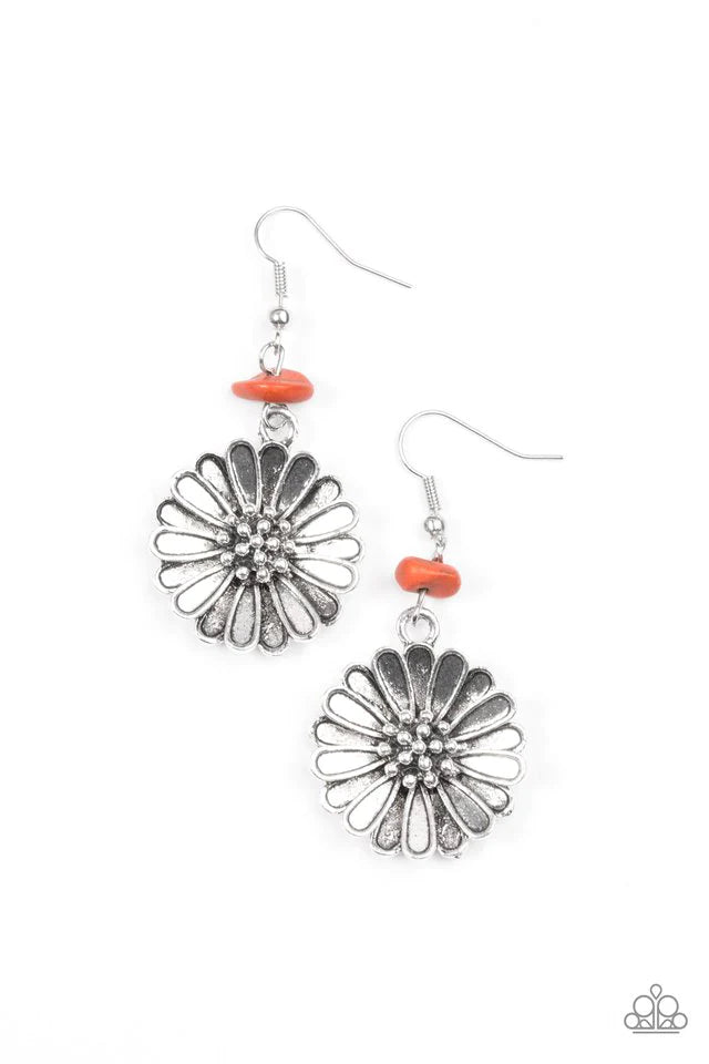 Paparazzi Earring ~ Prairie Garden - Orange