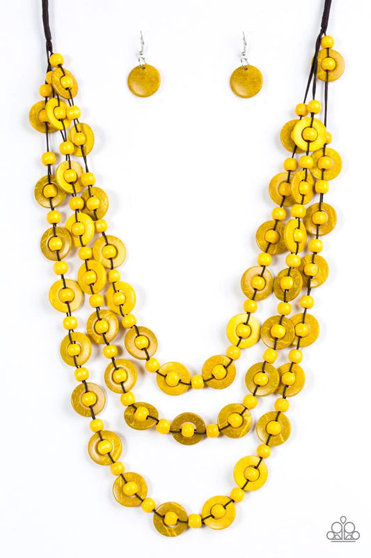 Paparazzi Necklace ~ Bermuda Belle - Yellow