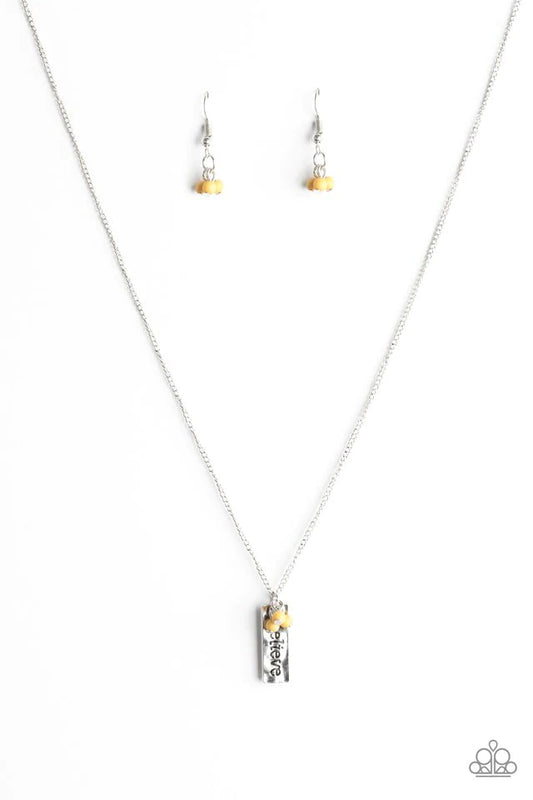 Paparazzi Necklace ~ Dont Stop Believing - Yellow