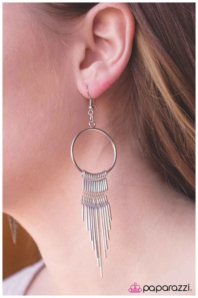 Paparazzi Earring ~ Do Not Sass Me - Silver