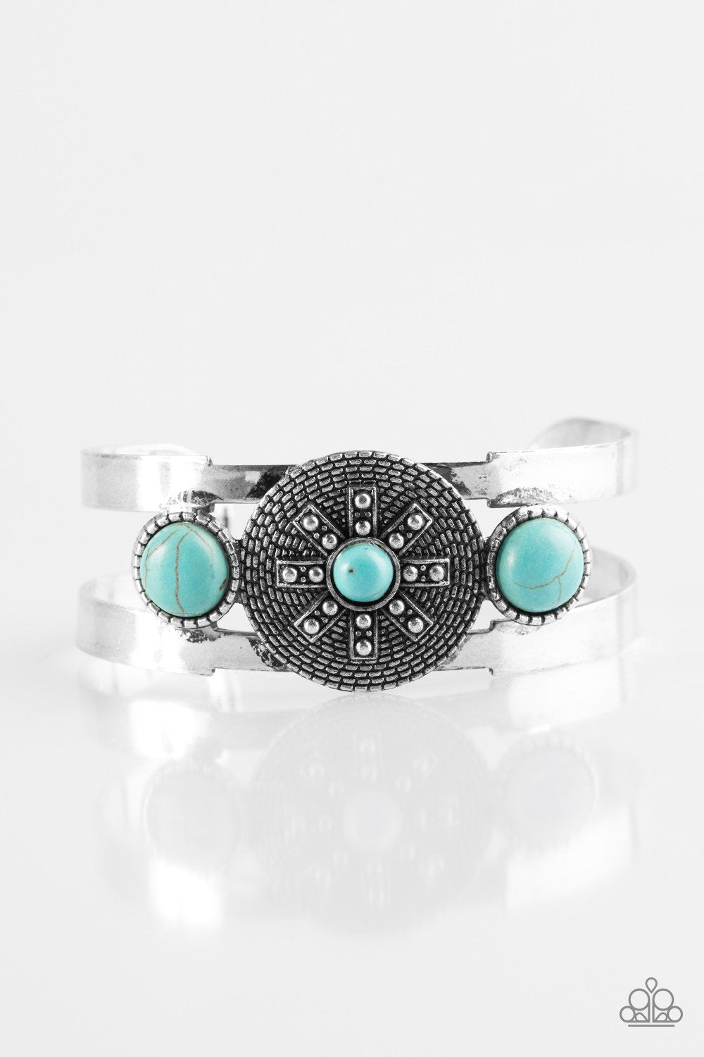 Pulsera Paparazzi ~ Aquí viene el RELOJ DE SOL - Azul