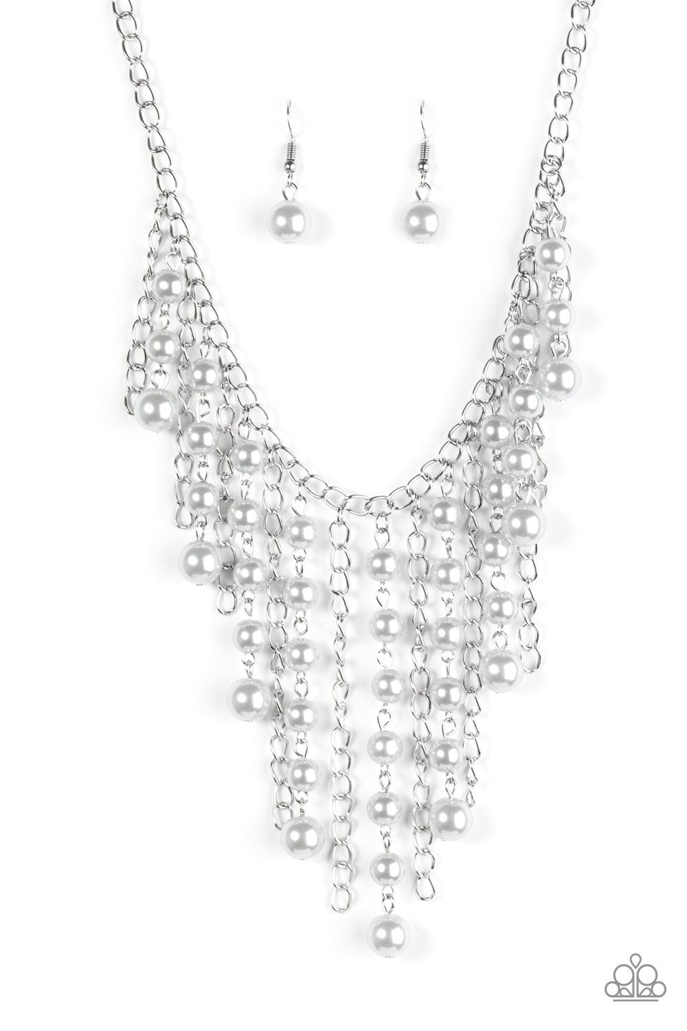 Paparazzi Necklace ~ STUN Control - Silver